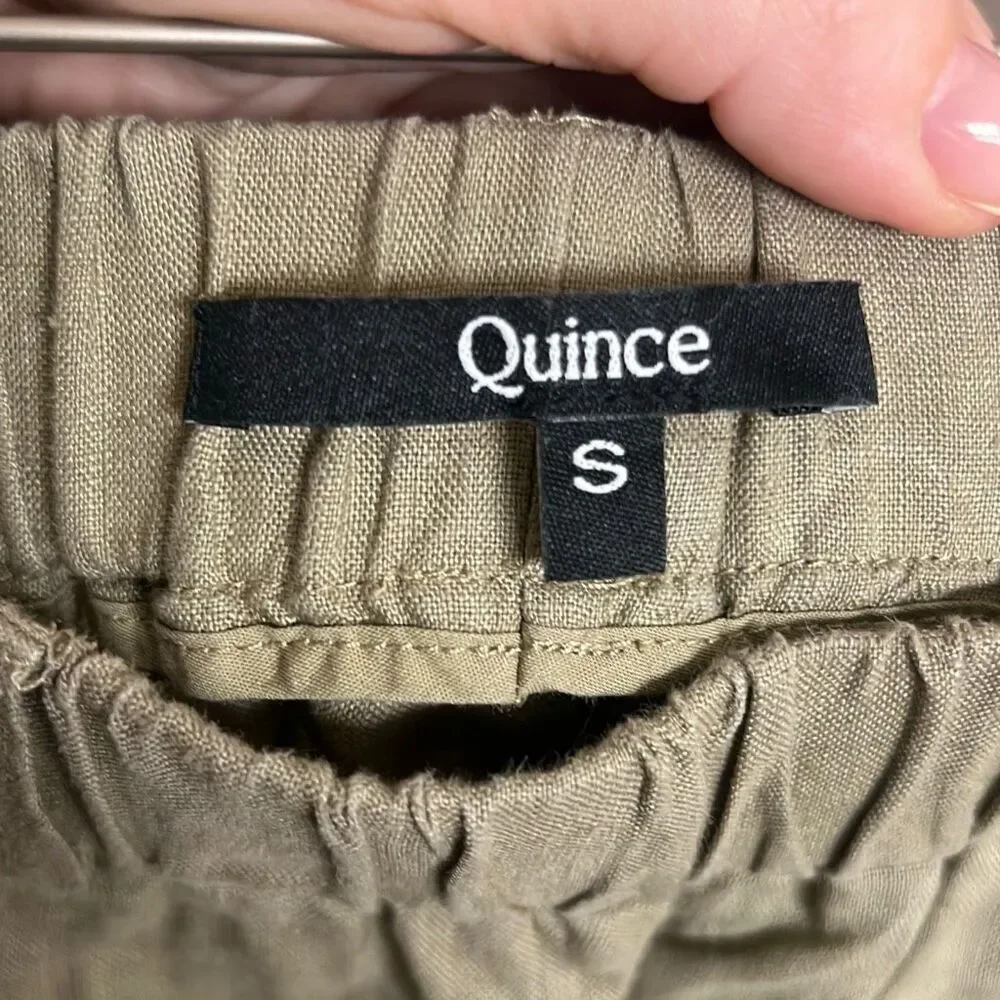 ✨Quince 100% European Linen Washed Olive Sz Small Pants✨